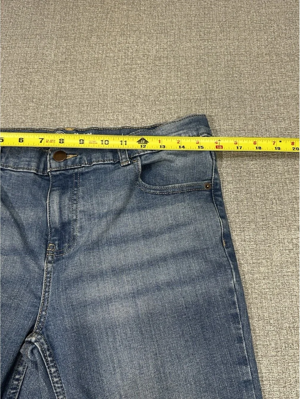 Wonder Nation Boys Jeans Size 30x25.5 Husky Straight Blue Denim Adjustable Waist